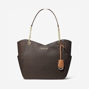 Brown MK jet set chain like new